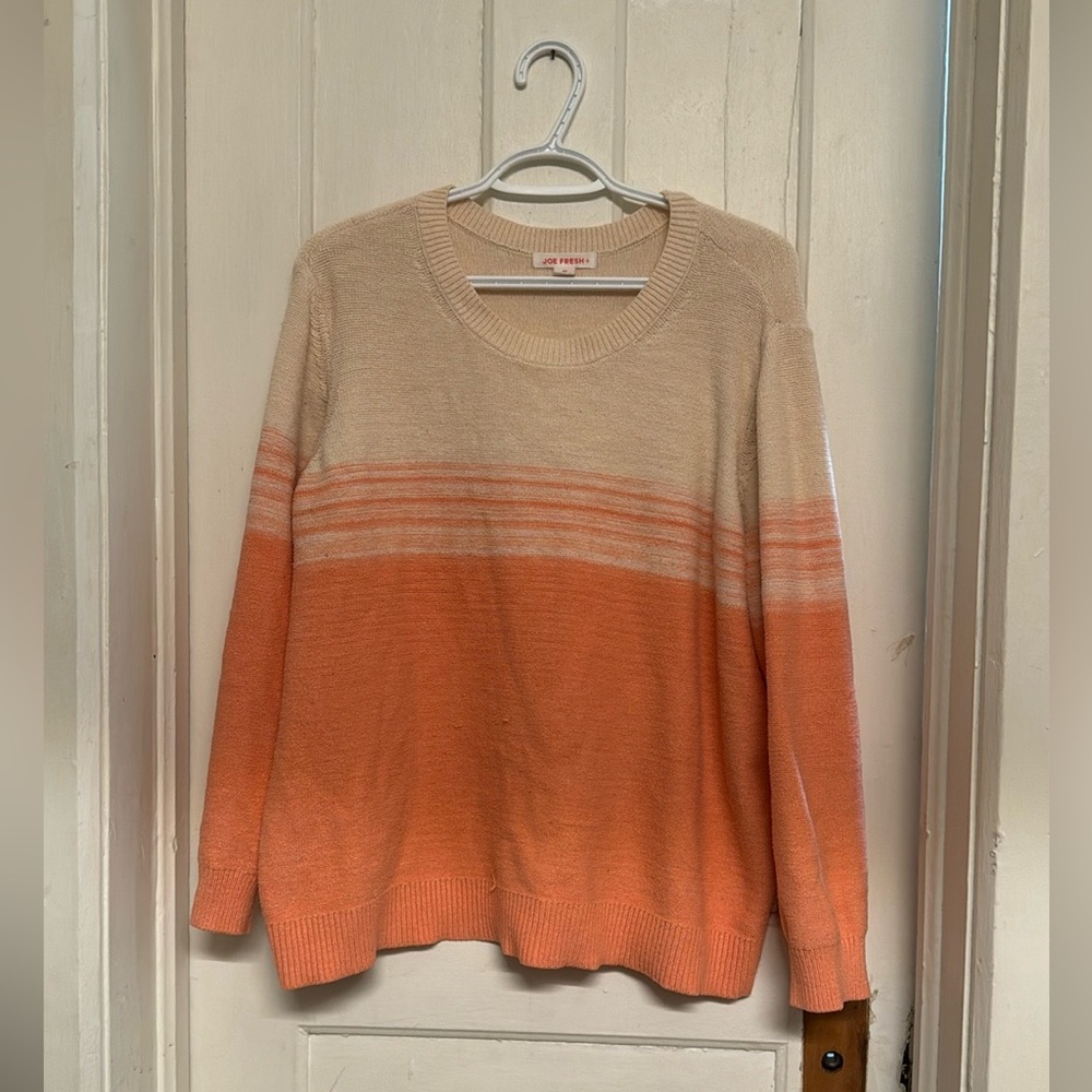 Peach Knit Joe Fresh Sweater in Good Condition